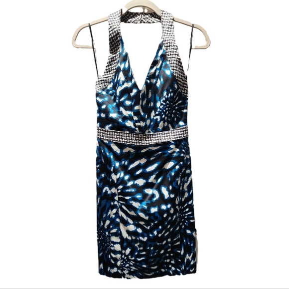 JustCavalli Blue Halter Top Dress 40 - Picture 1 of 5